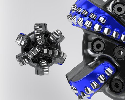 PDC drill bit closeup